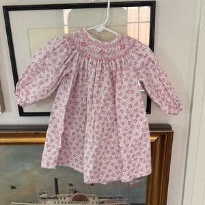 Anavini Handsmocked Floral Dress